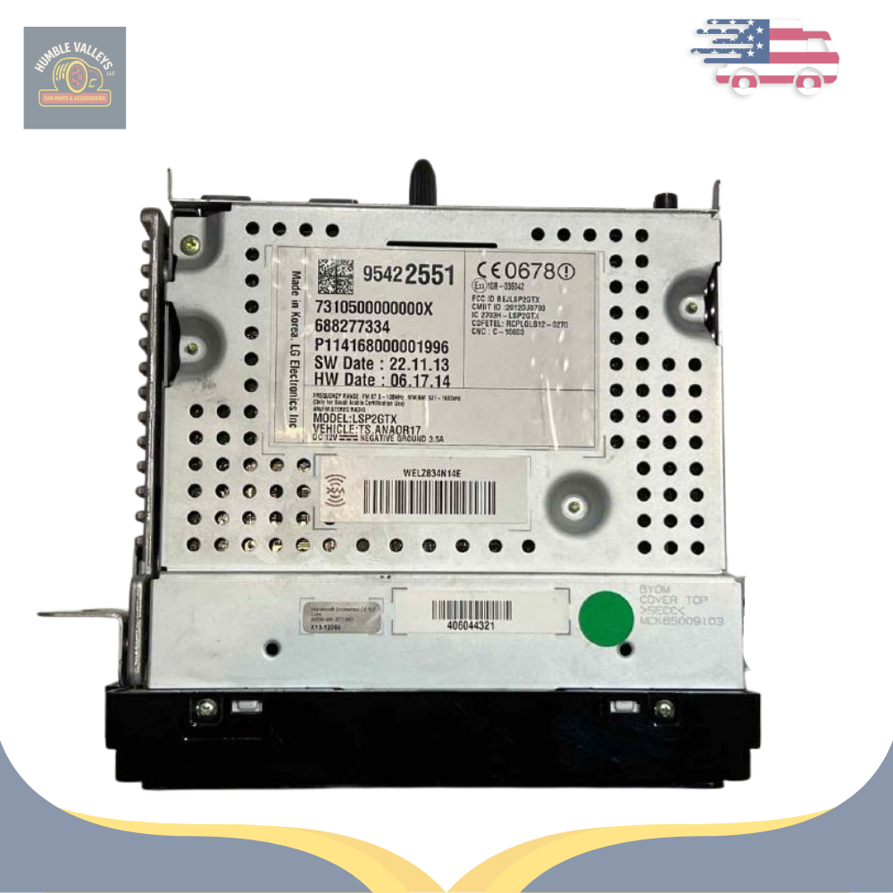 2015–2016 Chevrolet Sonic Radio Receiver Display Screen OEM — view 3