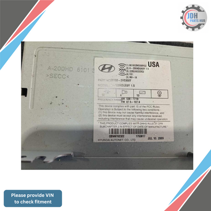 2009–2010 Hyundai Elantra Sedan AM FM CD Player Radio Receiver OEM — view 2