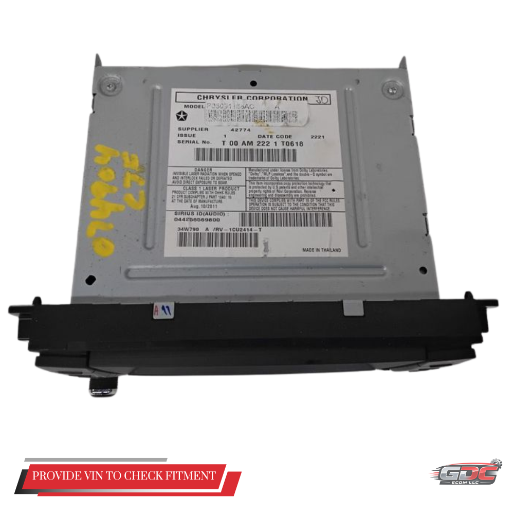 2010–2012 Dodge Caliber Radio AM/FM CD DVD Player Display Receiver OEM — view 2