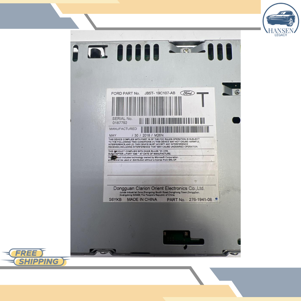 2018–2019 Ford Explorer AM-FM-CD-singl<wbr/>e disc Radio Receiver JB5T-19C107-AB — view 5