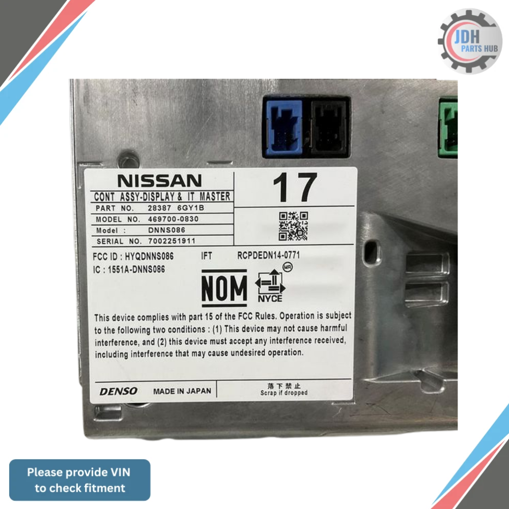 2018 Nissan Pathfinder Display Screen Dash Mounted without Navigation OEM — view 2