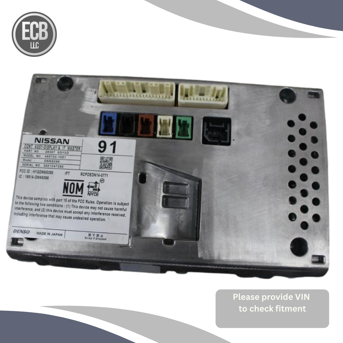 2019–2020 Infiniti QX60 Information Display GPS/TV Screen Nav OEM — view 4