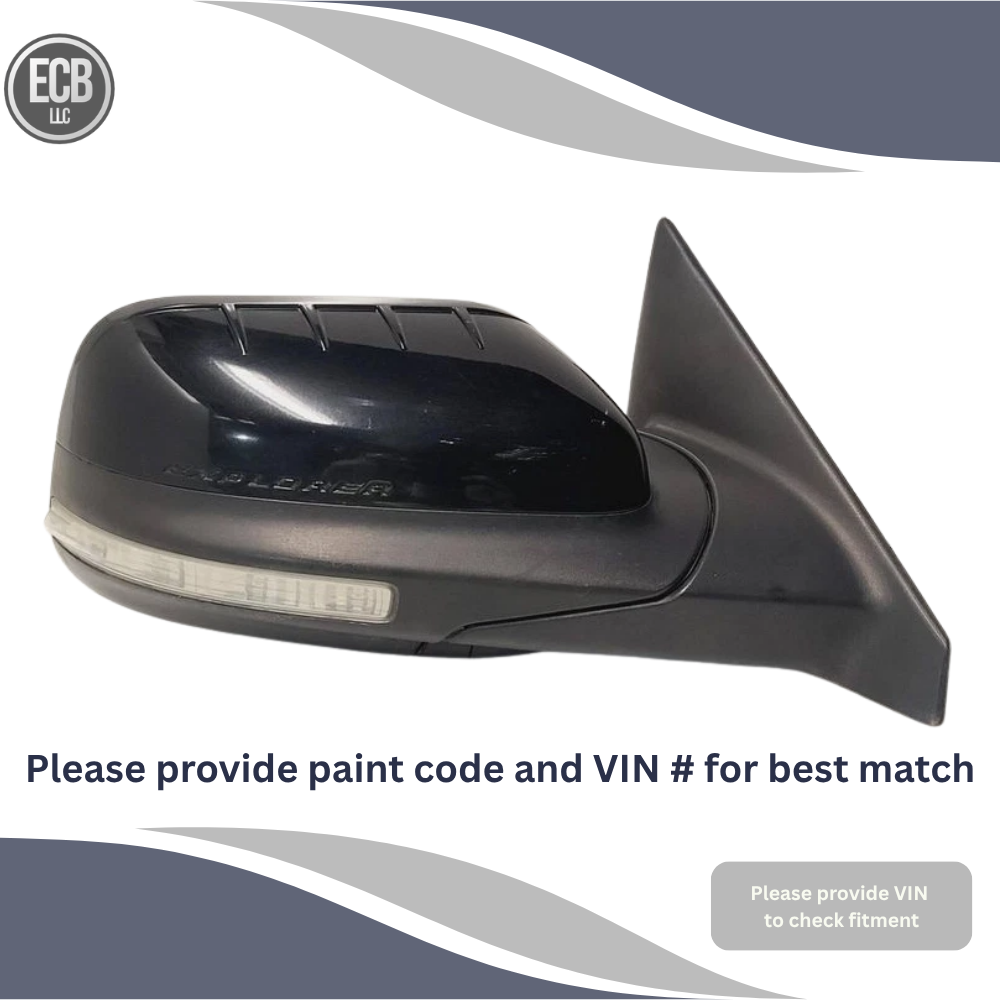 2011–2015 Ford Explorer Right Passenger Side View Door Mirror Power Black OEM — view 1