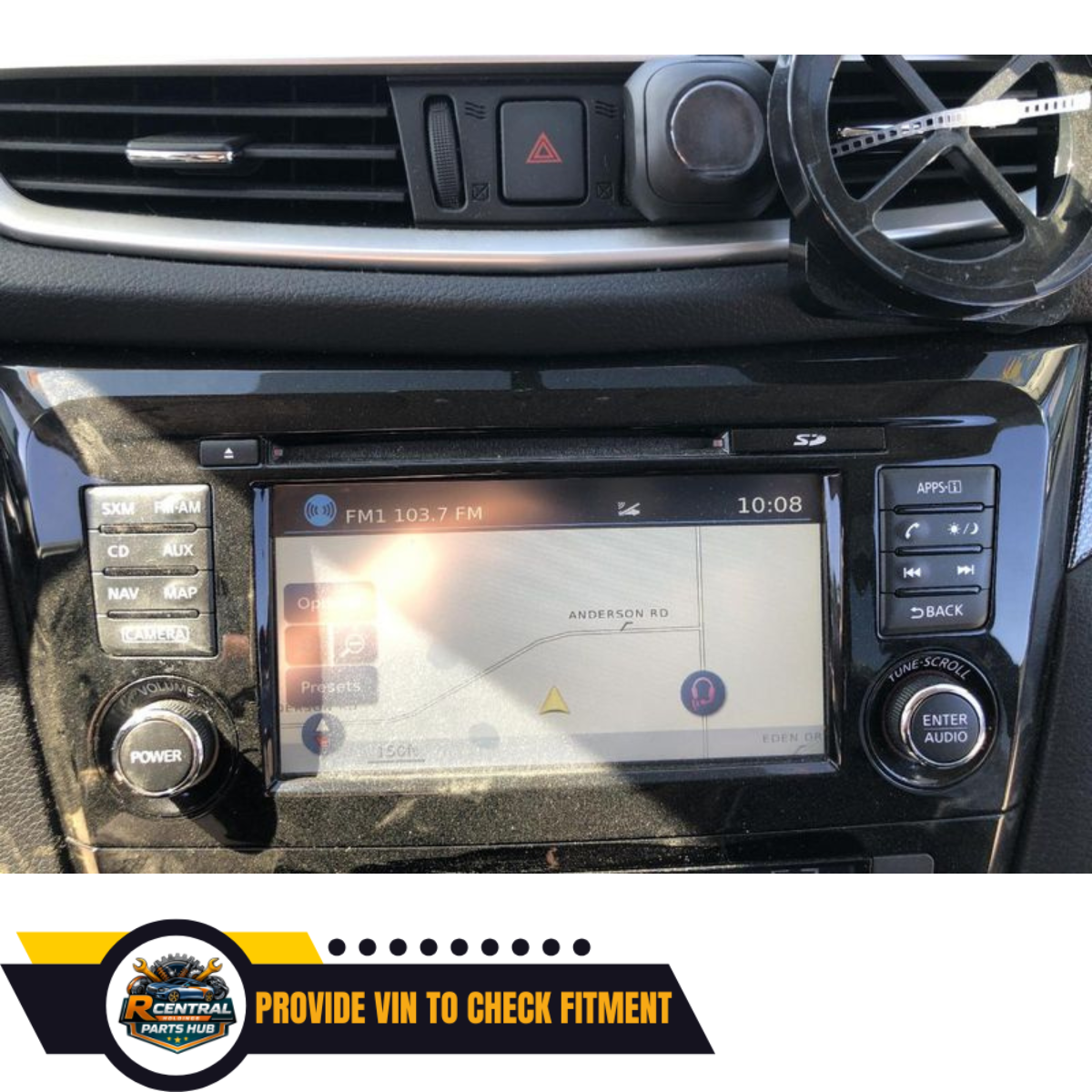2015–2016 Nissan Rogue AM FM Navigation CD Player Radio Receiver Display OEM — view 2