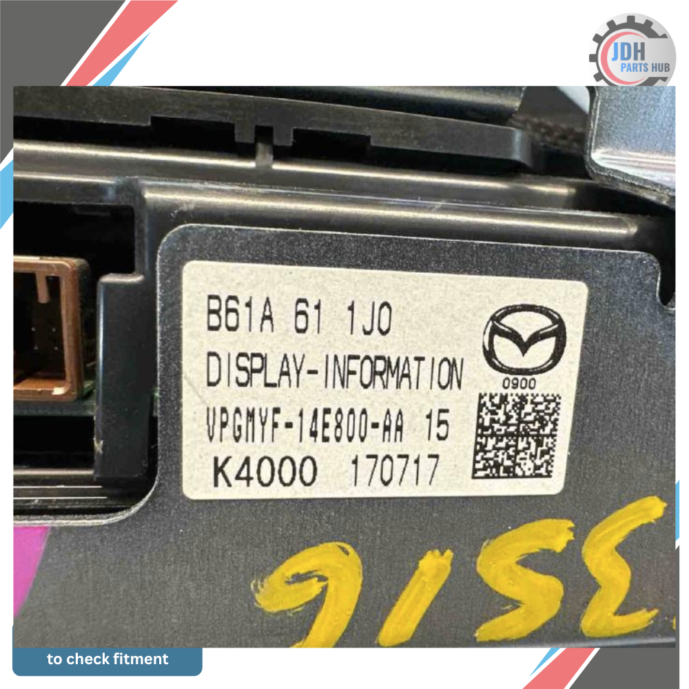2017–2018 Mazda 3 Radio 7" Display Screen — view 3
