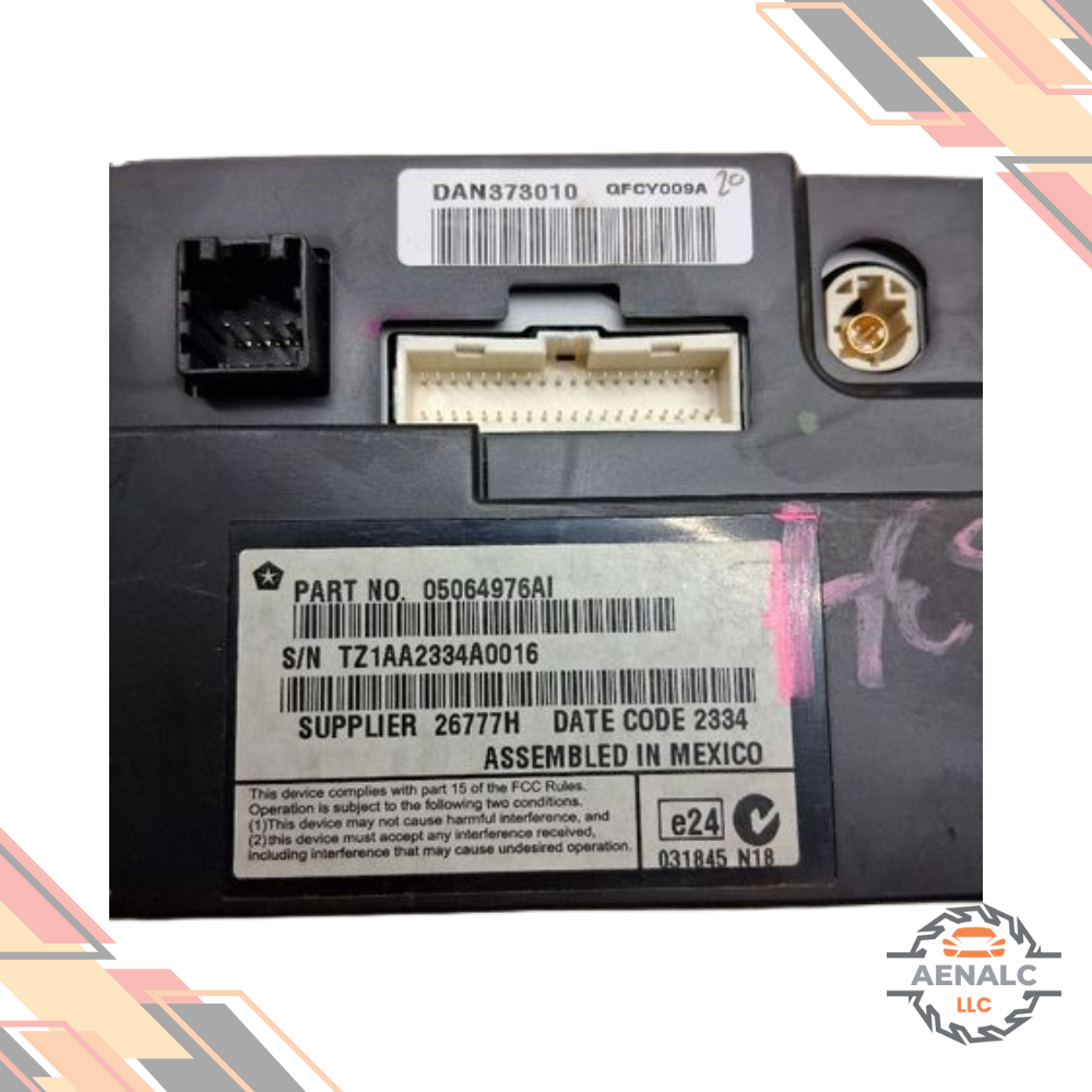 2011–2020 Dodge Journey Radio Climate Information 4.3 Display Screen OEM — view 2