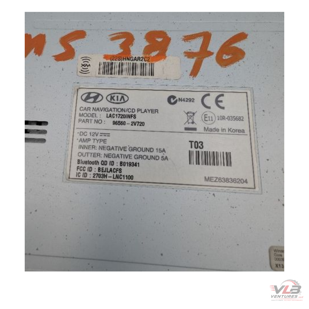 2012–2015 Hyundai Veloster Radio Display Receiver Satellite CD OEM 96560 2V720 — view 4