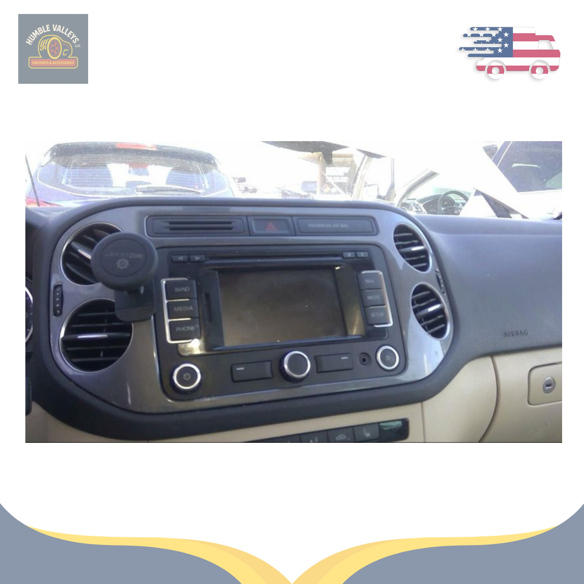 2009–2017 Volkswagen Tiguan CD DVD with Navigation GPS Radio Receiver Unit — view 1