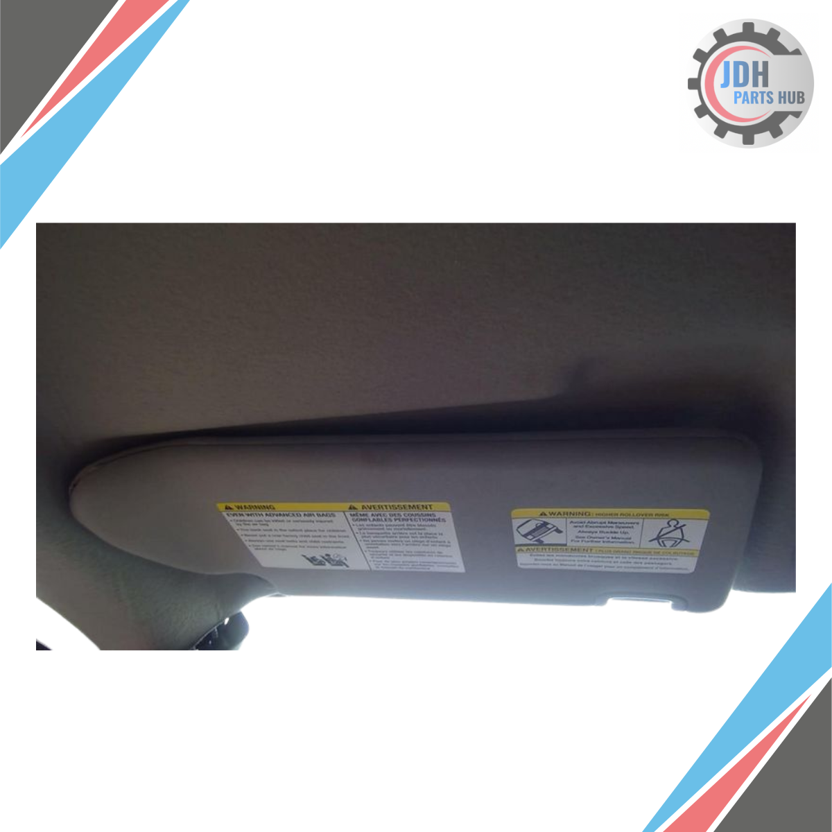 2013–2021 Nissan Frontier Left Driver Side Sun Visor Gray OEM LH — view 2