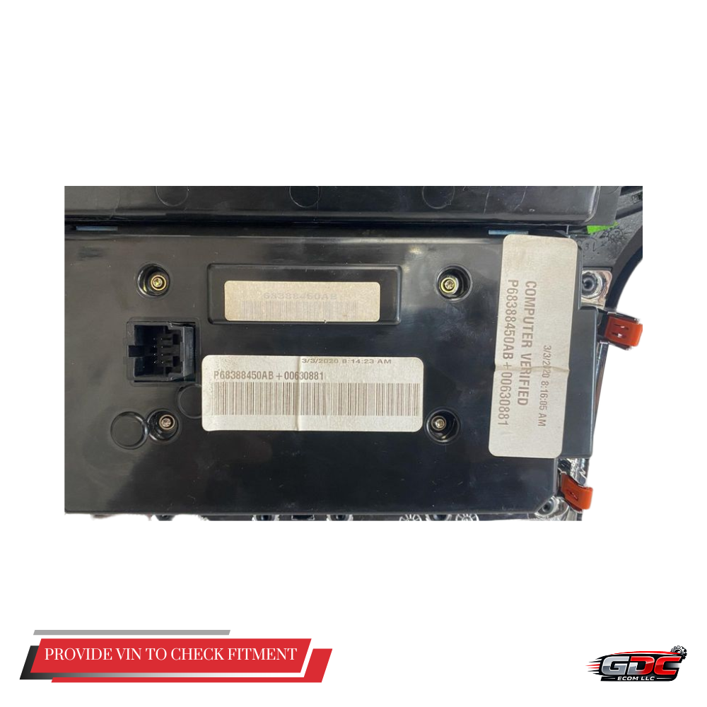 2019–2020 Jeep Grand Cherokee Climate AC Heater Control Unit with Bezel OEM — view 3