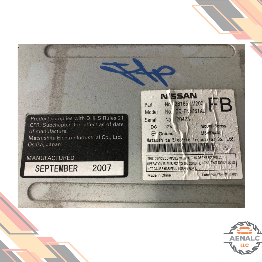 2008–2009 Nissan Rogue Bose 6 CD Radio Receiver OEM — view 3