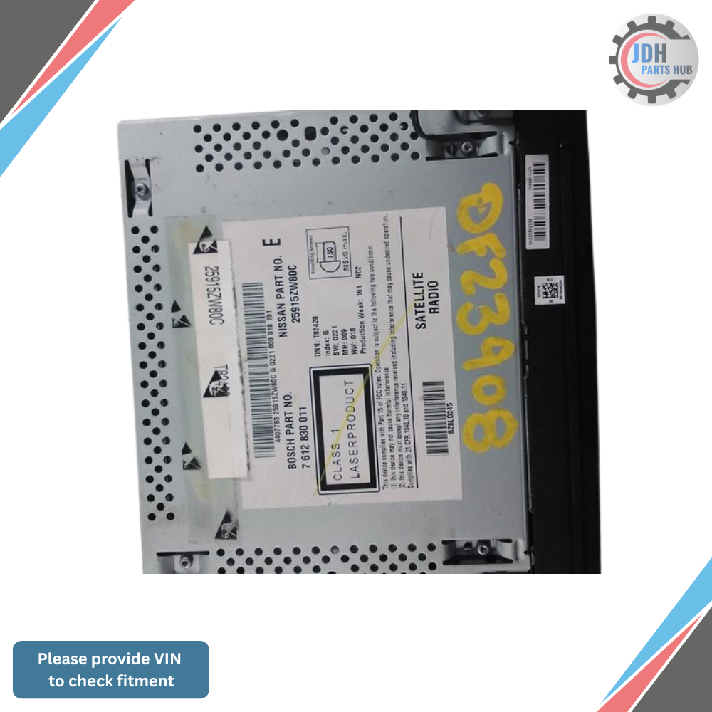 2010–2012 Nissan Sentra AM FM CD Player Radio with Navigation ID 259157W80C OEM — view 3