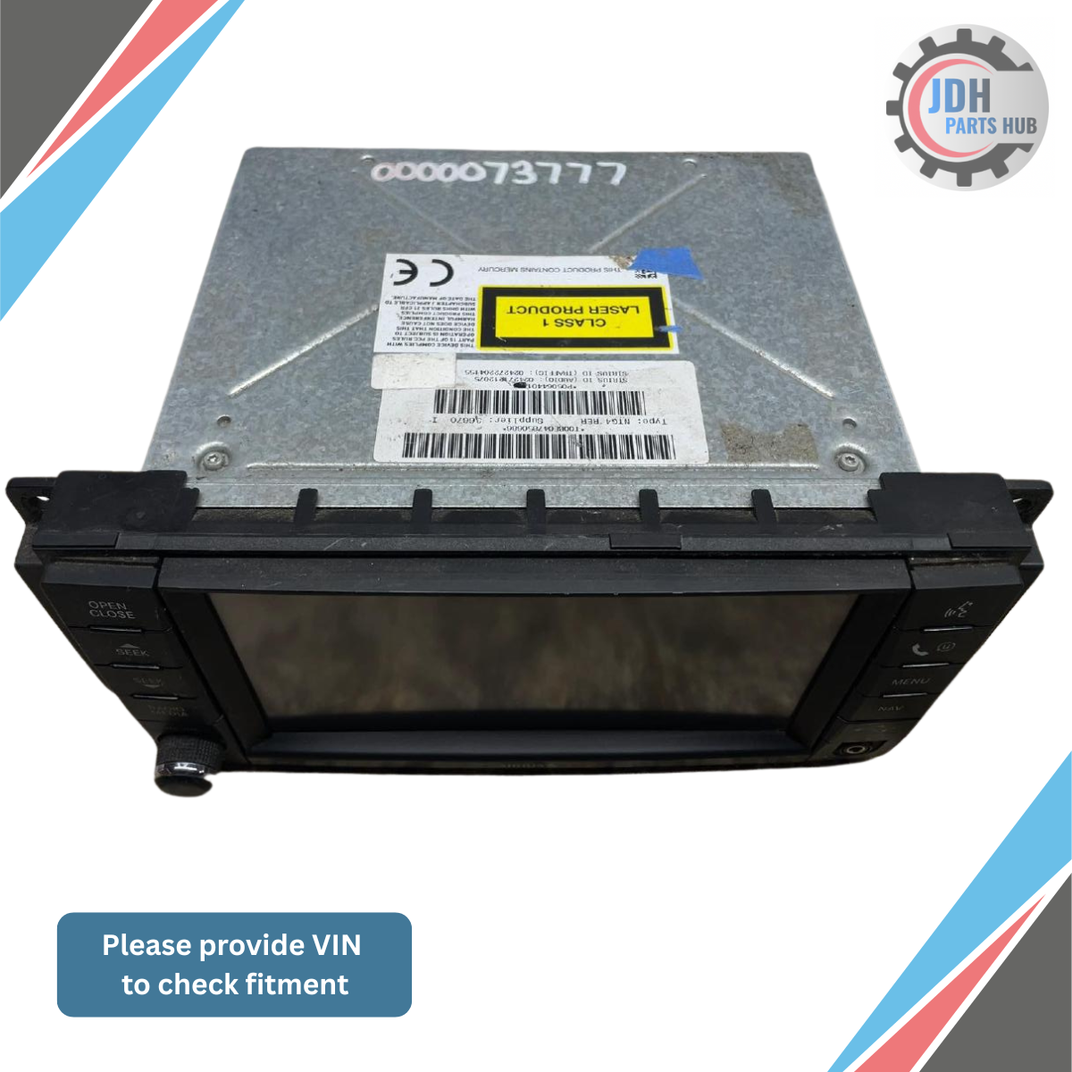 2008–2010 Jeep Grand Cherokee OEM Radio AM/FM DVD Nav Receiver ID RER — view 2