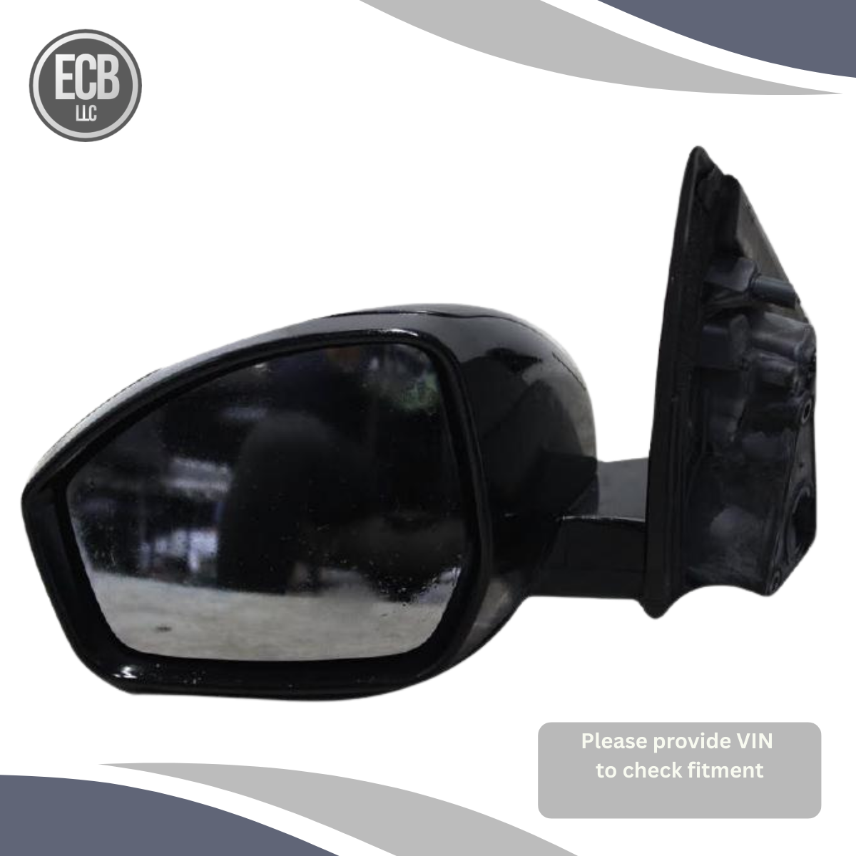2014–2019 Land Rover Range Rover Evoque Left Power Mirror Black OEM — view 2