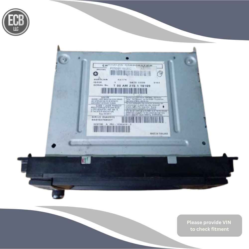 2011–2014 Chrysler 200 AM/FM/DVD Radio CD Player Receiver RBZ OEM — view 3