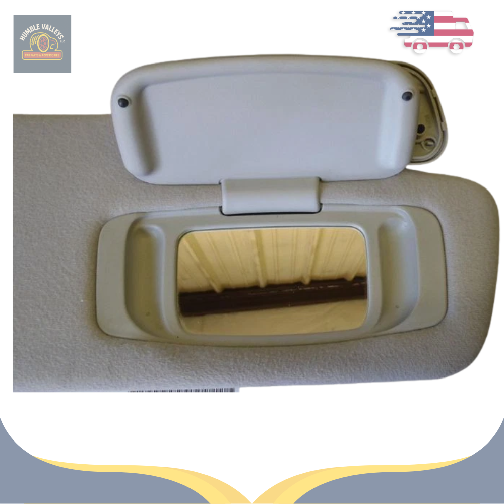 2009–2013 Toyota Tundra Gray Cloth Passenger RH Sun Visor Shade OEM — view 2