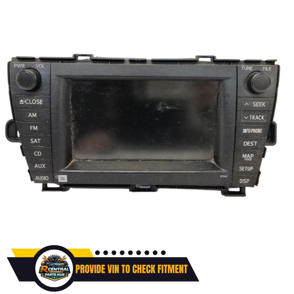 2010–2011 TOYOTA PRIUS DISPLAY SCREEN DASH MOUNTED NAVIGATION SATELLITE E7022 — view 1