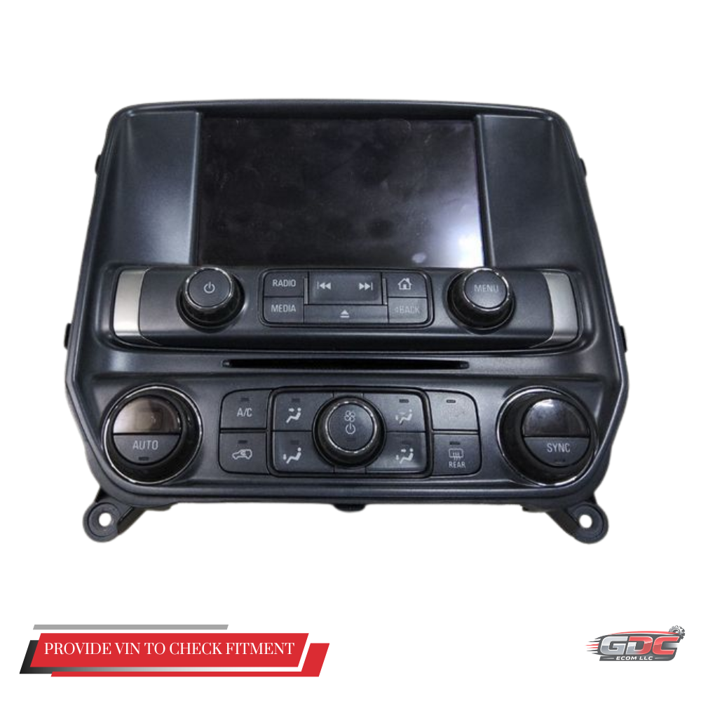 2017–2019 Chevrolet Silverado 1500 Radio Control Panel Display Screen 84203824 — view 1