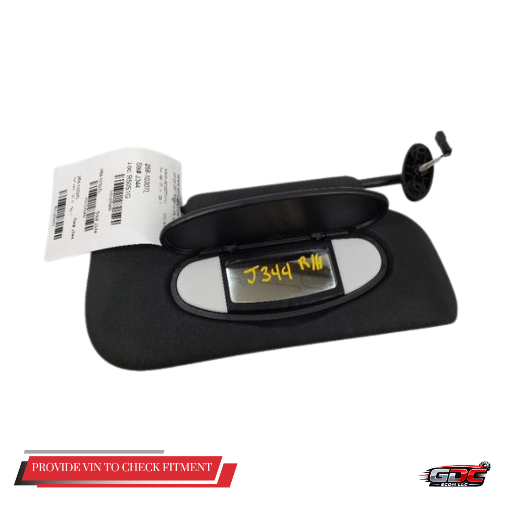2012–2013 Mini Cooper LH Driver Sunvisor Sun Visor with Mirror & Light BlackOEM — view 1