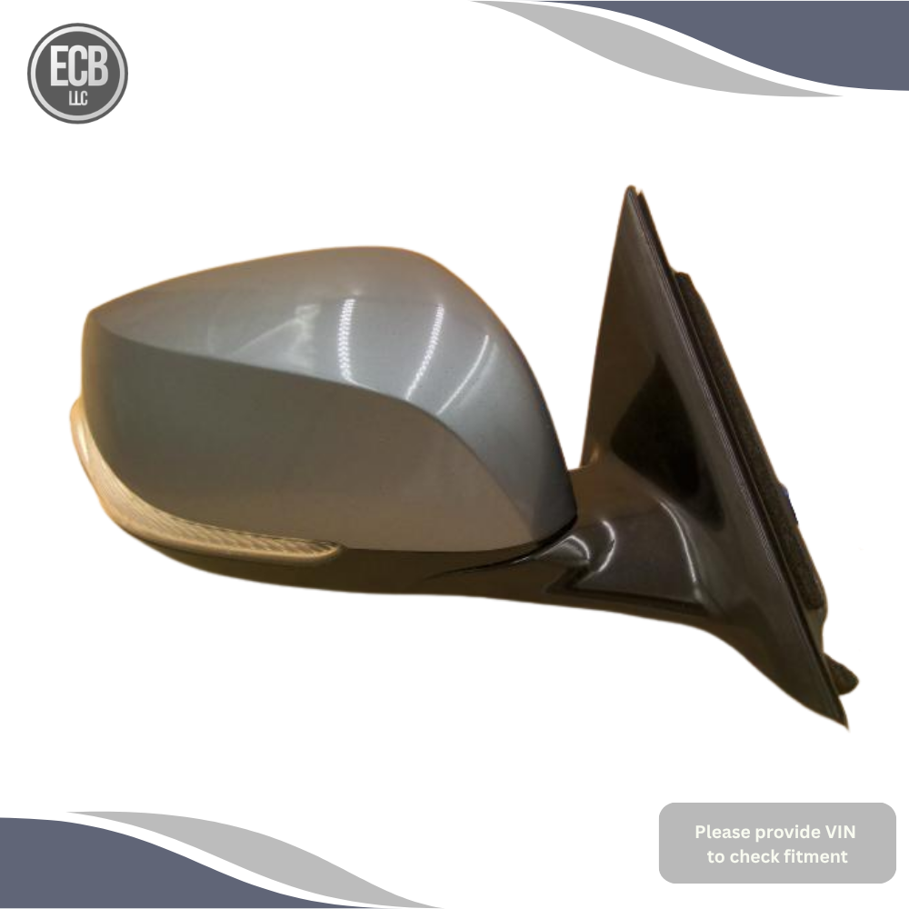 2014–2021 Infiniti Q50 Right Passenger Side Door Mirror Heated Gray — view 2