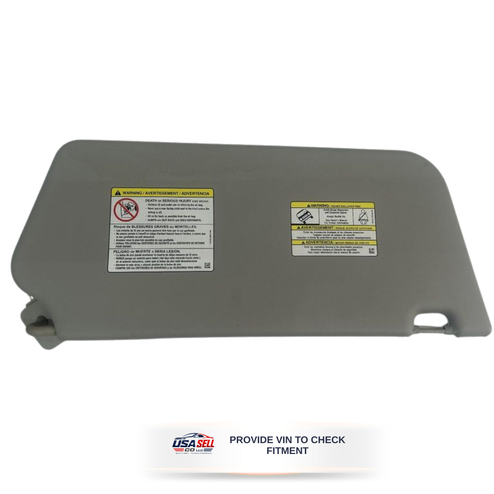 2015–2019 Ford Transit 250 Passenger RH Interior Sun Visor Gray OEM — view 1