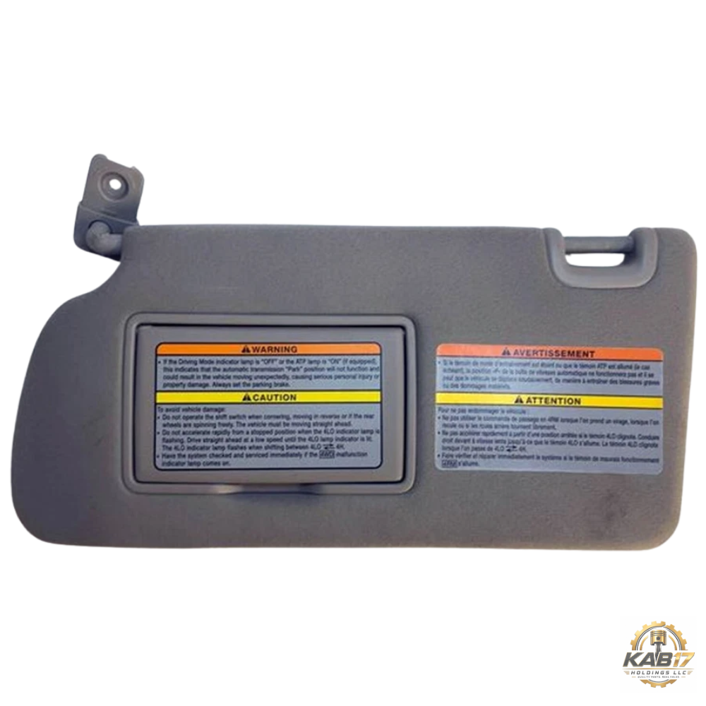 2013–2021 Nissan Frontier Left Driver Sun Visor Sunvisor Gray OEM — view 2