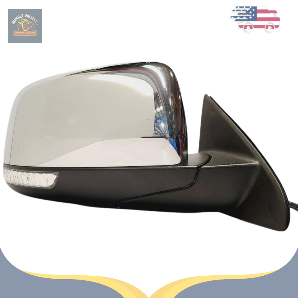 2011–2018 Jeep Grand Cherokee Right Passenger Side View Power Door Mirror Chrome — view 1