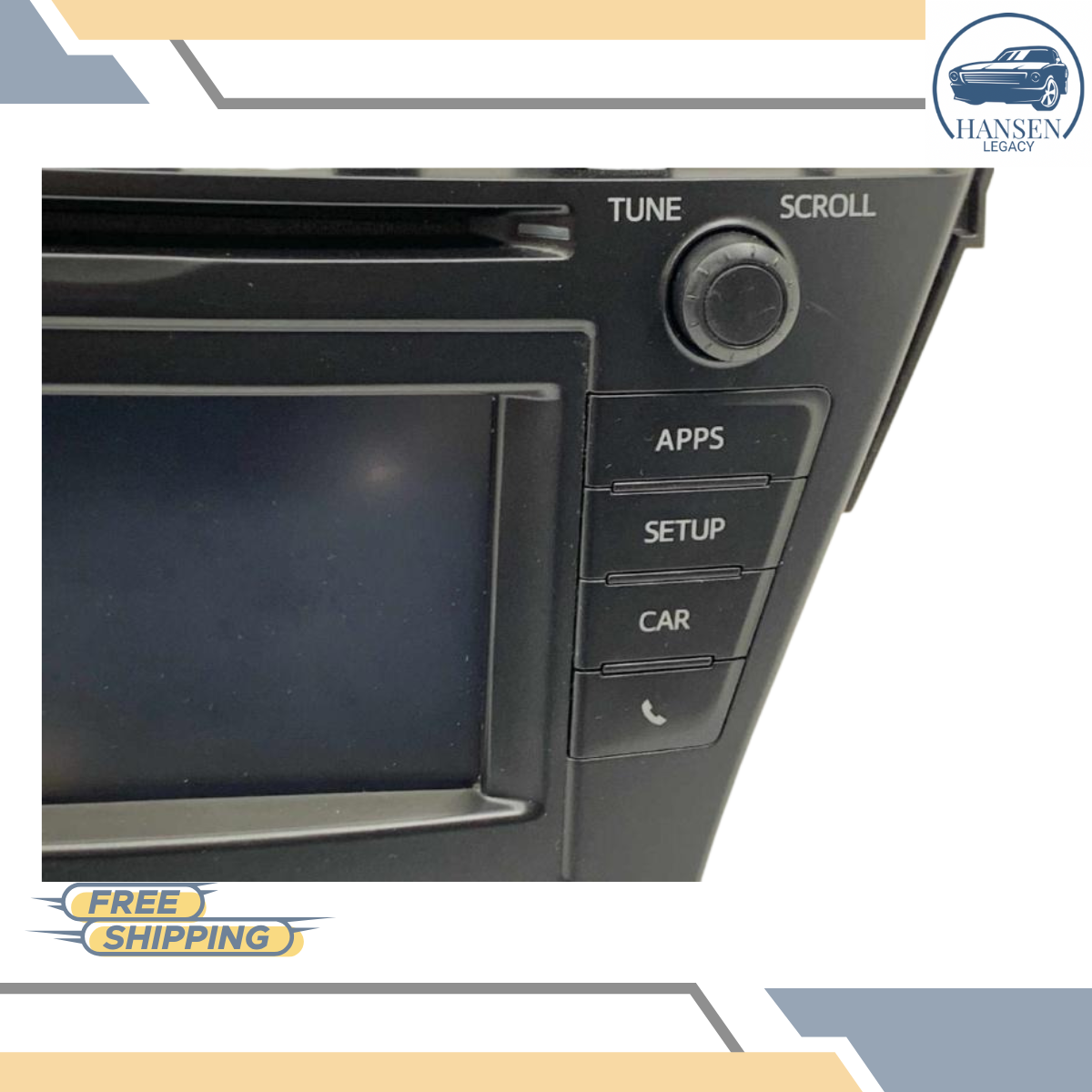 2012–2014 Toyota Prius Radio AM-FM-CD Display Receiver Face ID 57011 — view 4