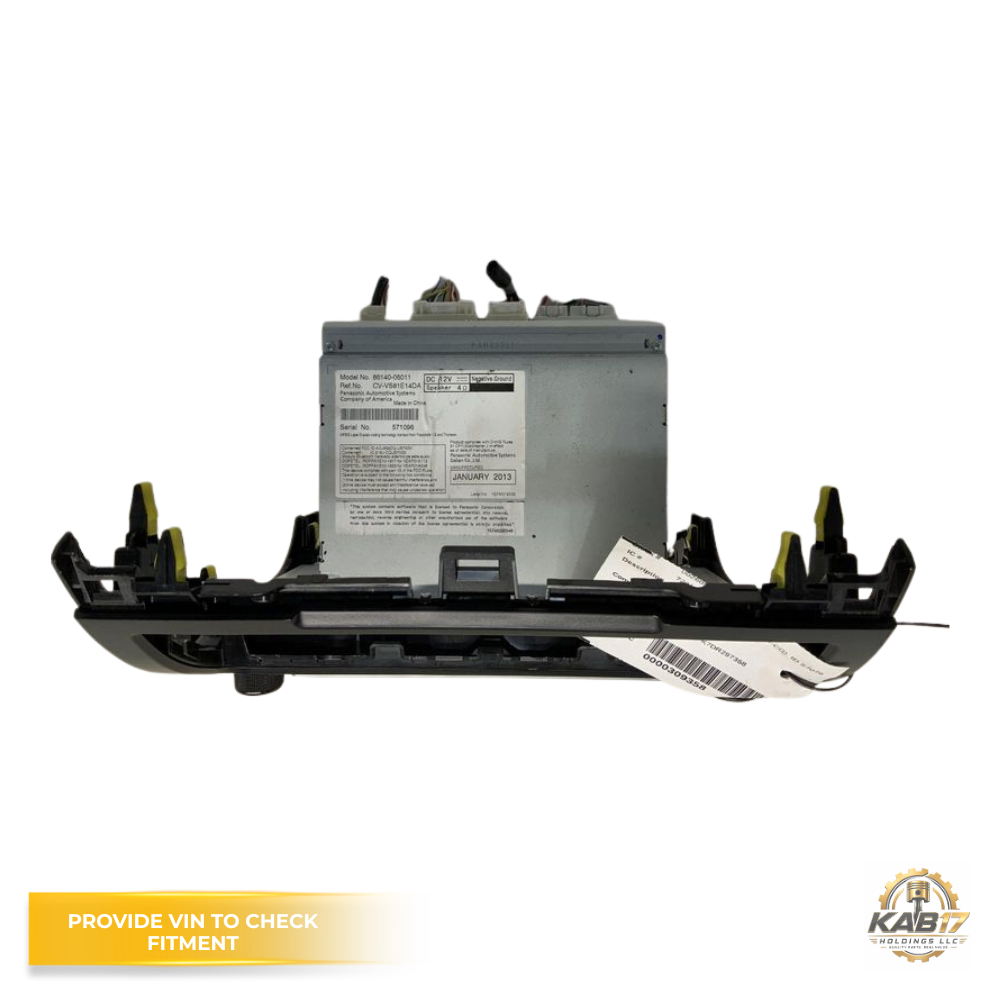 2013–2014 Toyota Camry Radio Display and Receiver AM-FM-CD OEM 57076 — view 2