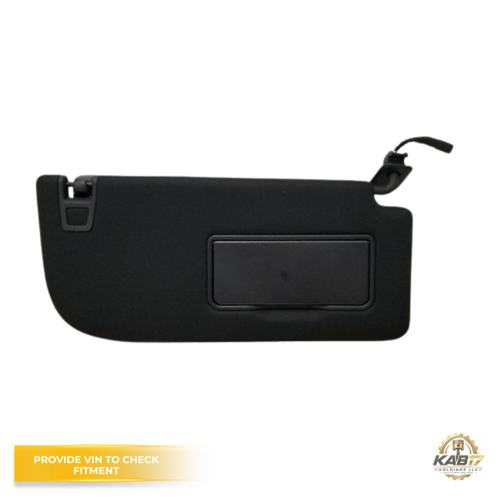 2015–2017 Ford F150 RH Passenger Sunvisor with Mirror & Light Black OEM — view 1