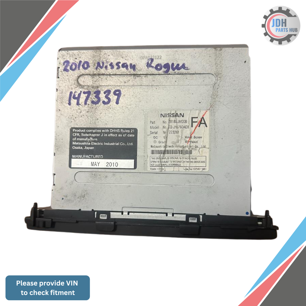 2009–2010 Nissan Rogue AM FM CD Radio Receiver OEM — view 2