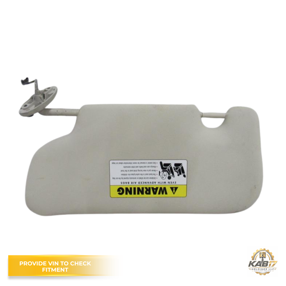 2007–2013 Mini Cooper RH Passenger Sunvisor with Mirror & Light Beige OEM — view 1