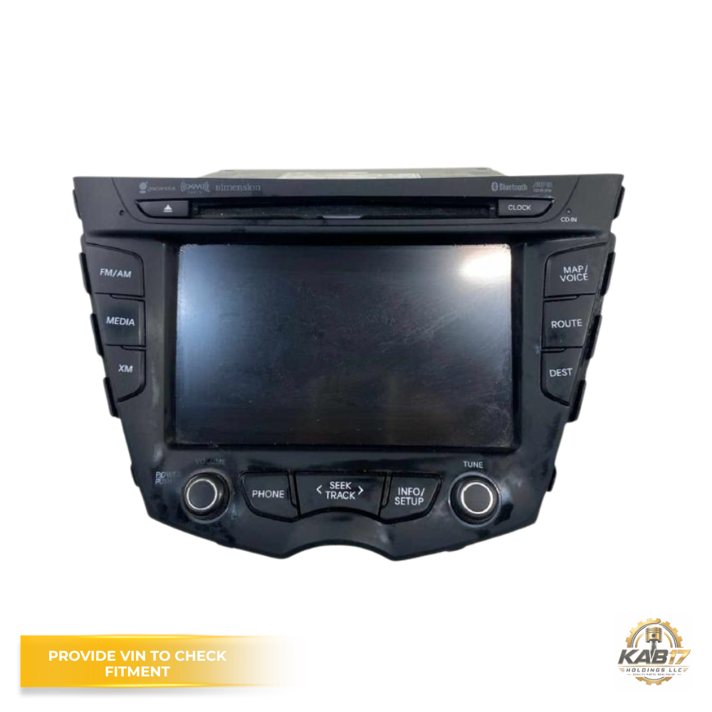 2012–2015 Hyundai Veloster Radio Receiver Display Screen with Navigation OEM — view 1