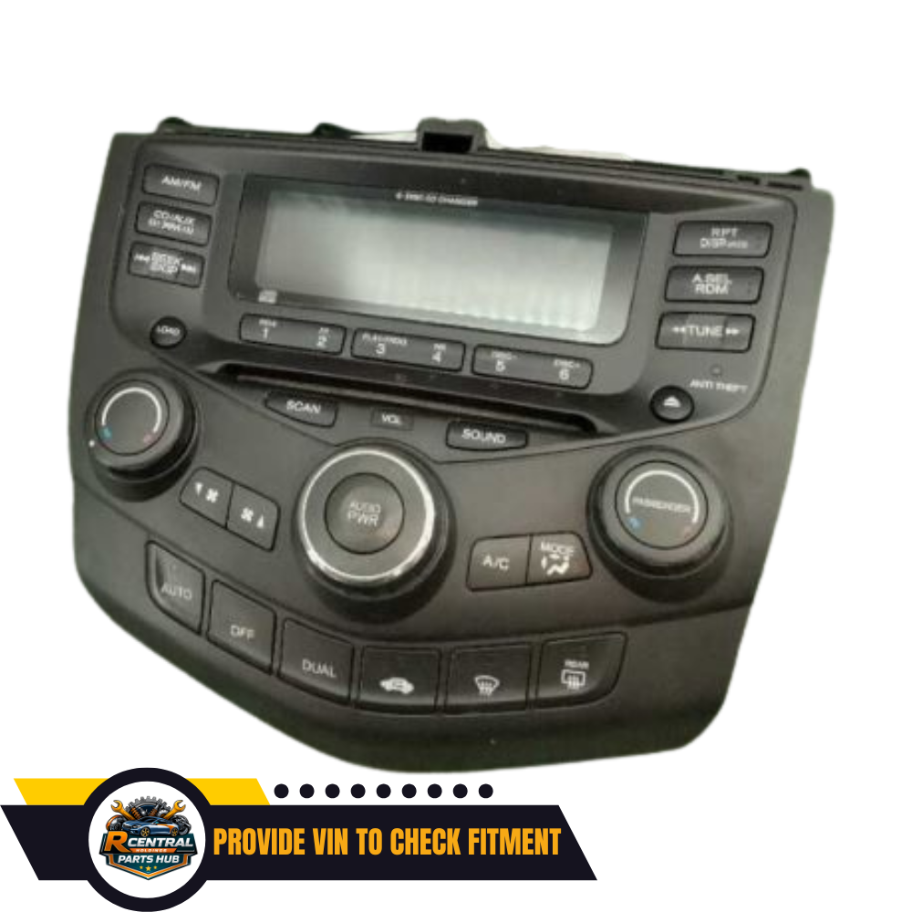 2003–2007 Honda Accord Radio AM FM Climate Control Temperature Panel OEM — view 1