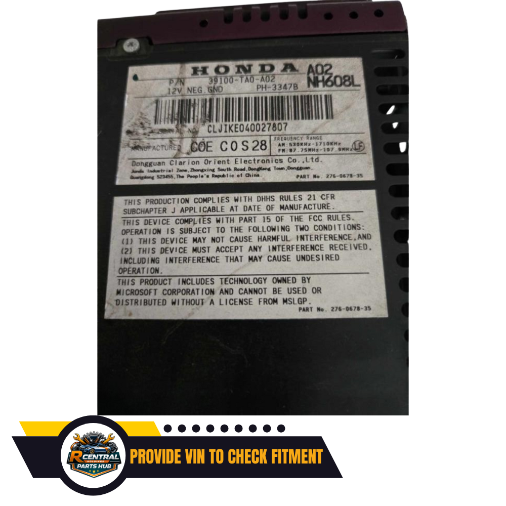 2008–2011 Honda Accord AM FM Radio Cd Player Audio Assembly With Single Disc OEM — view 4
