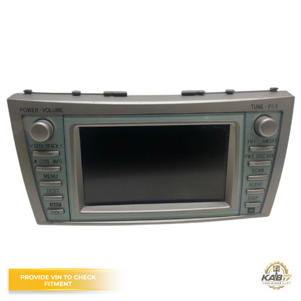 2007–2009 TOYOTA CAMRY HYBRID Radio Nav Sat MP3/CD/DVD Player OEM 86120-33A30 — view 1