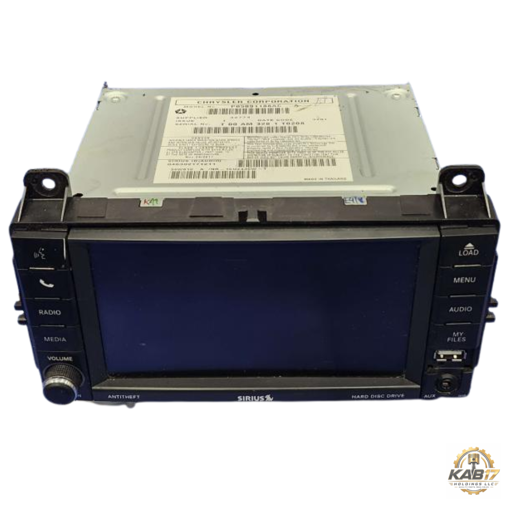 2012 Jeep Grand Cherokee Radio with Navigation Sat CD DVD HDD Face ID RHB OEM — view 1