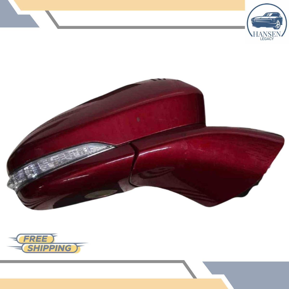 2015–2017 Ford Fusion Right Passenger Side View Door Mirror Power Red RH — view 3