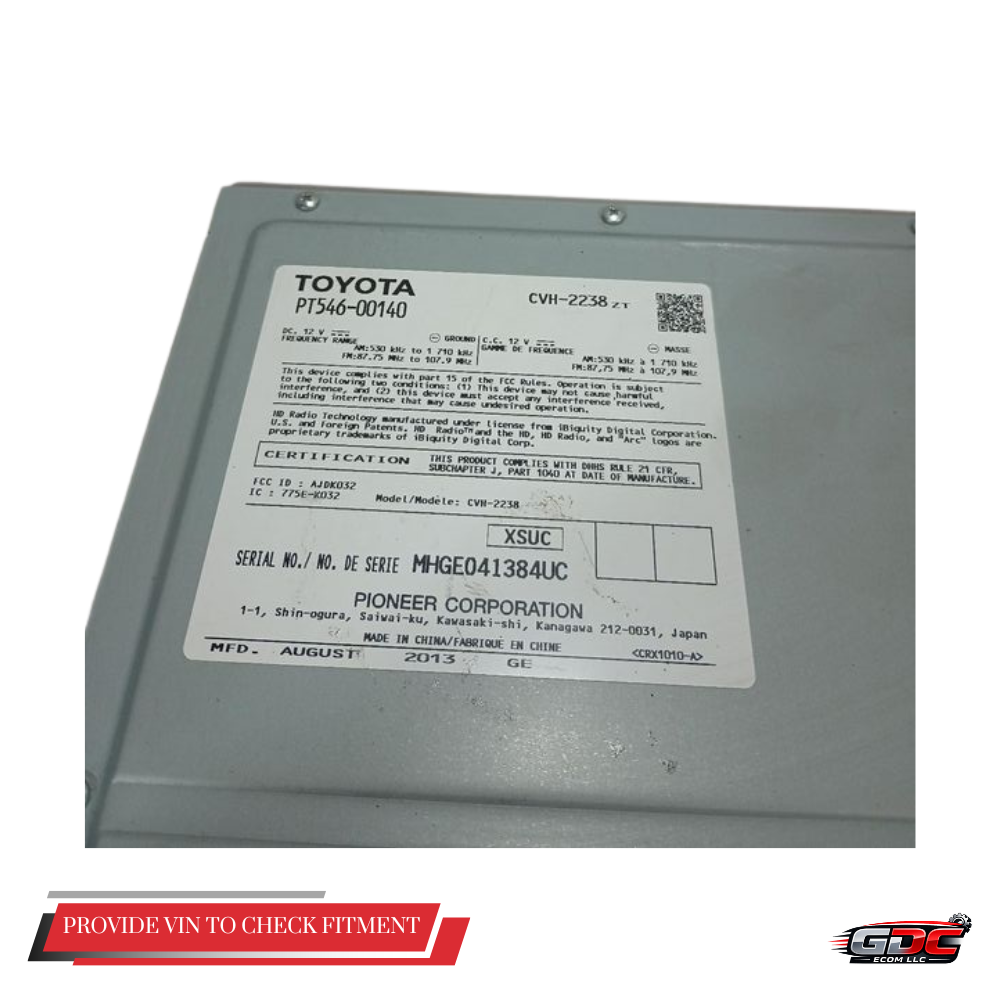 2013–2016 Scion TC Radio AM/FM CD Player Display Receiver OEM PT546-00140 — view 3