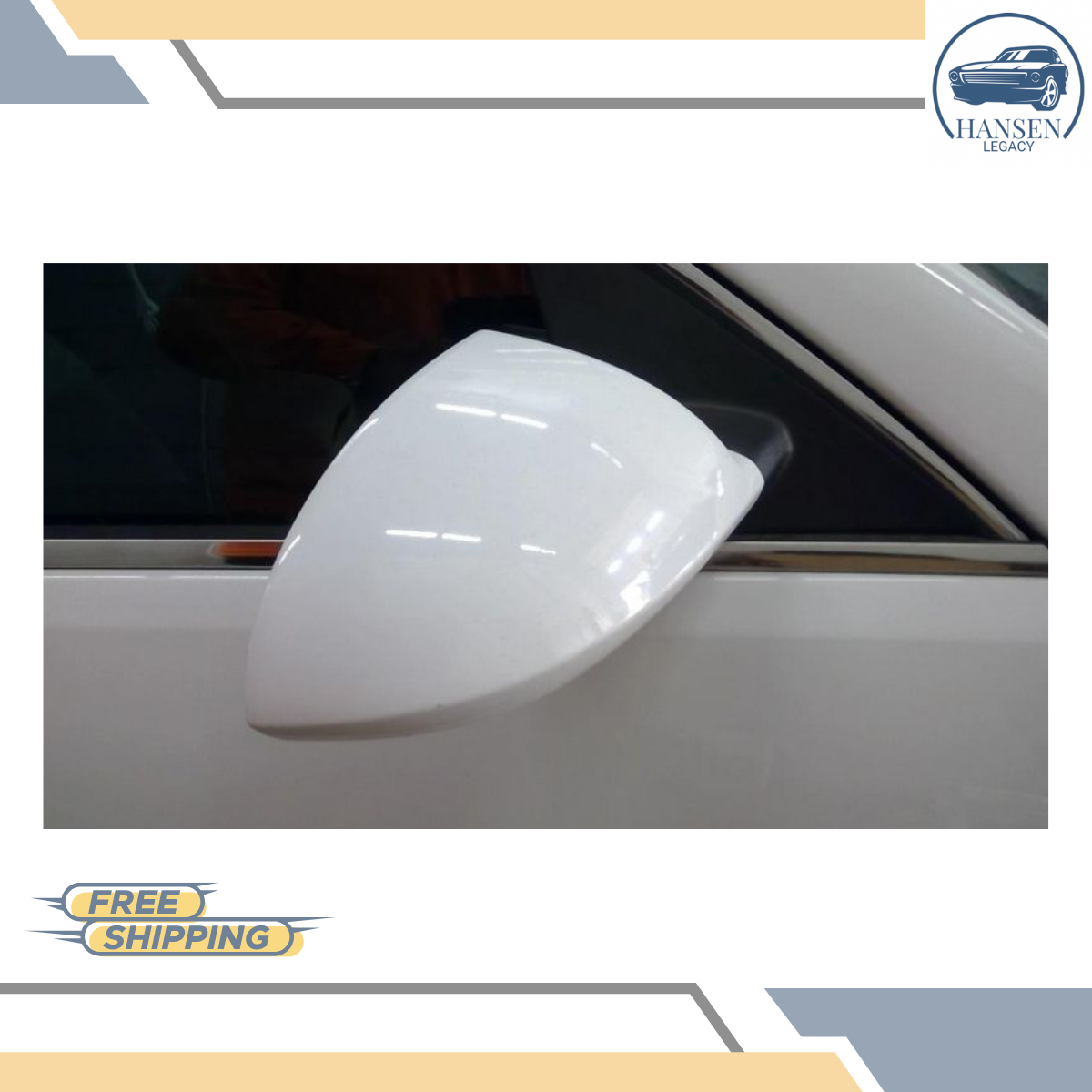 2006–2016 Chevrolet Impala Right Passenger Side View Door Mirror Option DG7 White — view 2