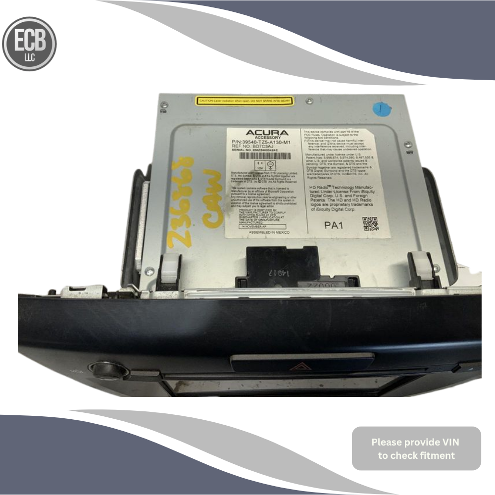 2014–2015 Acura MDX Radio Lower Display Screen — view 3