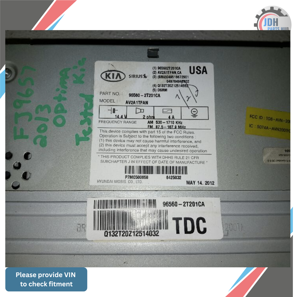 2011–2013 Kia Optima Display Screen Radio Receiver with Navigation OEM 11 12 13 — view 3