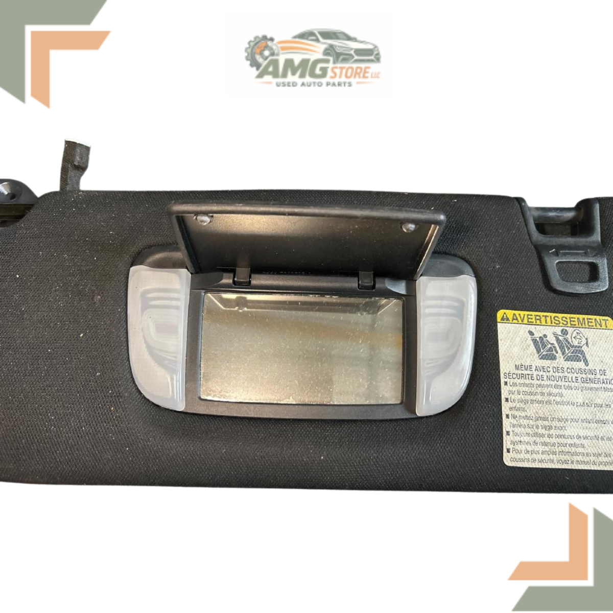 2016–2023 Toyota Tacoma Left Driver Side Sun Visor Illumination Black OEM — view 4