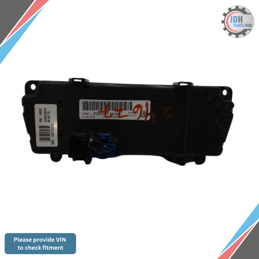 2011–2013 Jeep Wrangler Manual AC Heater Temperature Control — view 2