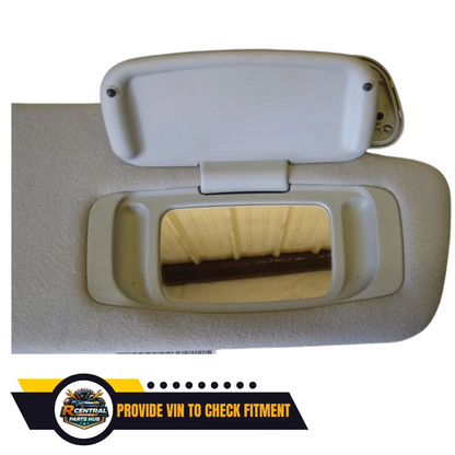 2009–2013 Toyota Tundra Gray Cloth Passenger RH Sun Visor Shade OEM — view 2