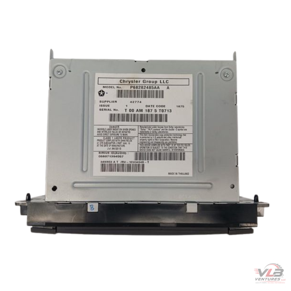 2012–2019 Dodge Caravan Radio MULTIMEDIA SATELLITE AM FM CD RBZ OEM — view 3