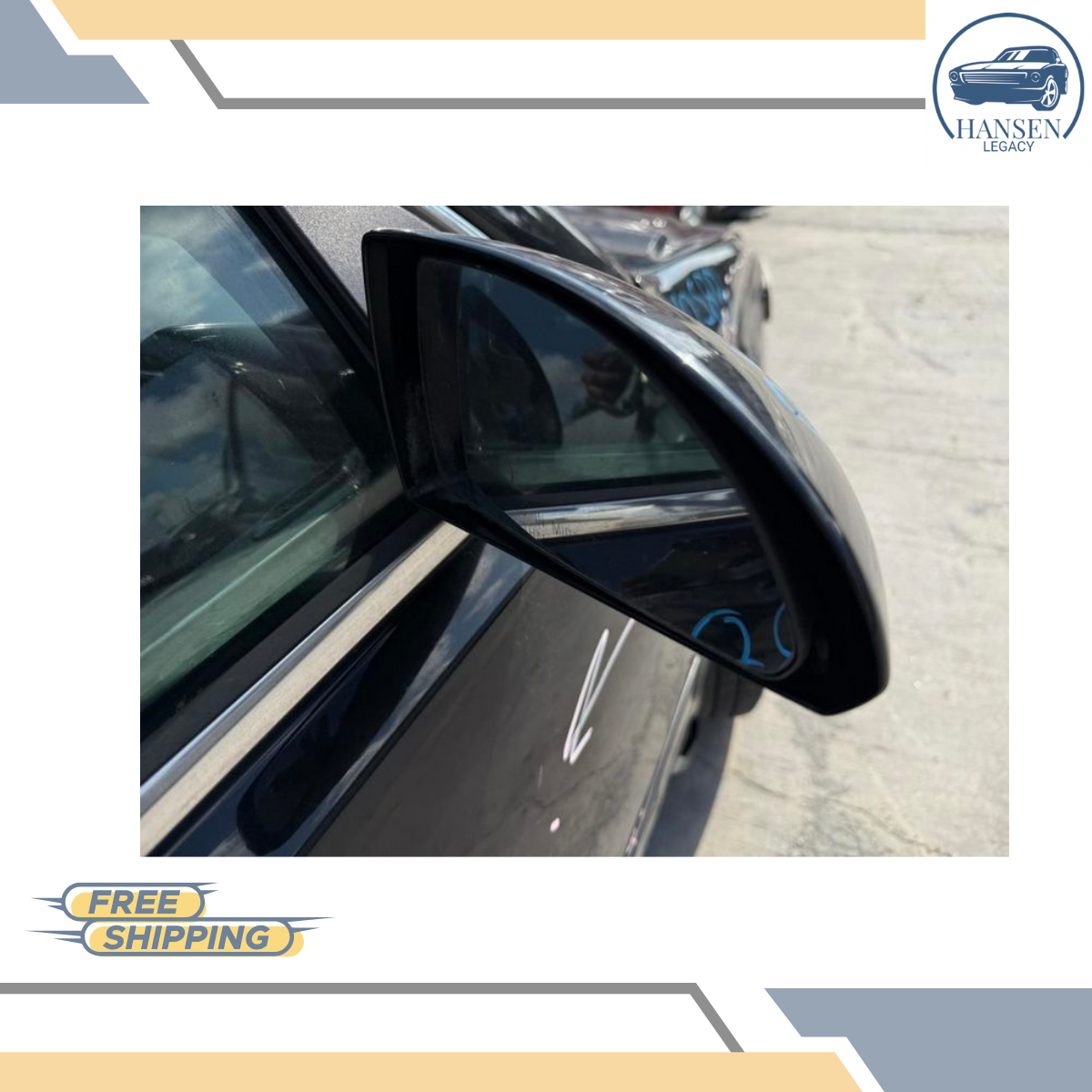 2006–2016 Chevrolet Impala Right Passenger Side View Door Mirror Option DG7 Black — view 5