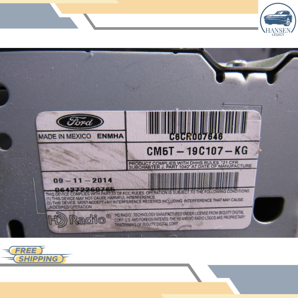 2012–2014 Ford Focus Receiver AM FM Satellite Radio Receiver OEM — view 5