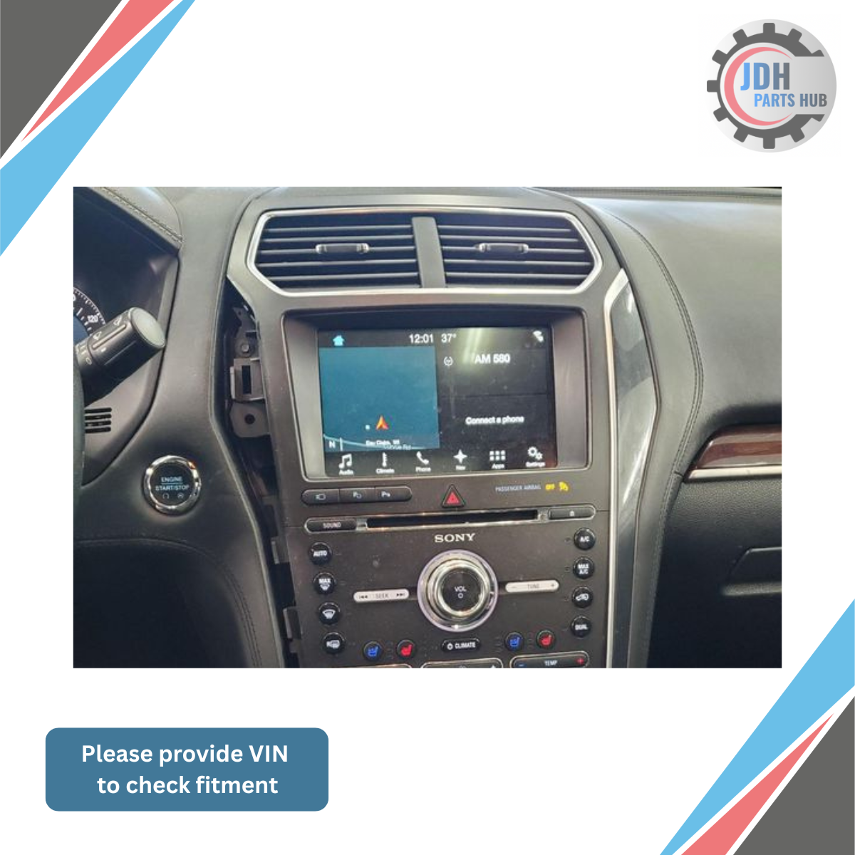 2017–2019 Ford Explorer Navigation Radio Display Screen OEM — view 5