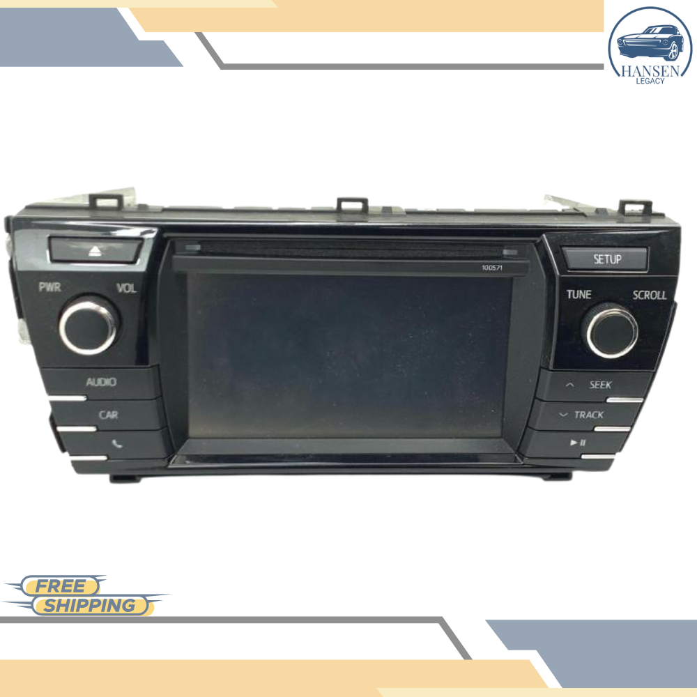2015–2016 Toyota Corolla Radio Display Receiver AM FM CD 100571 OEM — view 1